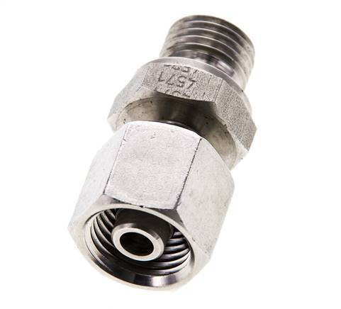 8S y M14x1,5 Acero inoxidable Rótula recta con rosca macho 630 bar FKM Ajustable ISO 8434-1