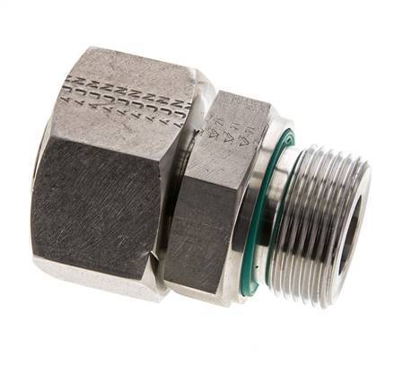 25S & M33x2 Acero inoxidable Rótula recta con rosca macho 400 bar FKM Ajustable ISO 8434-1