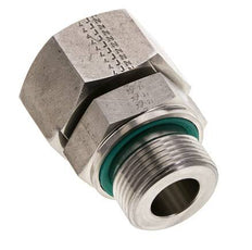 25S & M33x2 Acero inoxidable Rótula recta con rosca macho 400 bar FKM Ajustable ISO 8434-1