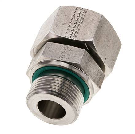 25S & M33x2 Acero inoxidable Rótula recta con rosca macho 400 bar FKM Ajustable ISO 8434-1