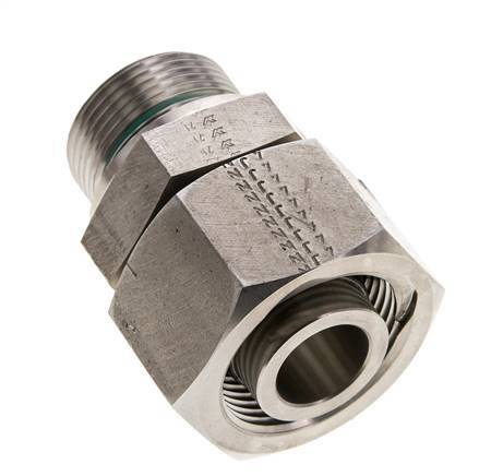 25S & M33x2 Acero inoxidable Rótula recta con rosca macho 400 bar FKM Ajustable ISO 8434-1