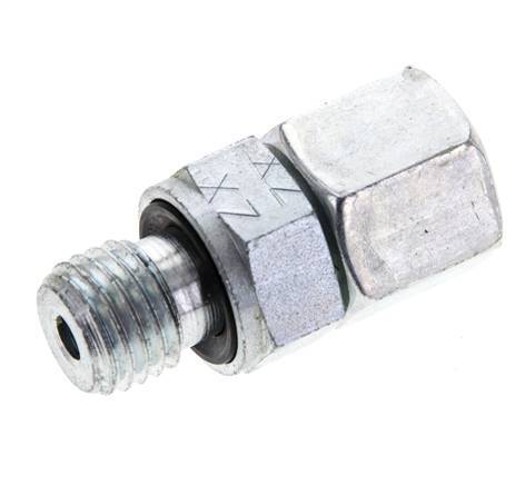 8L y M12x1,5 Acero cincado Giratorio recto con rosca macho 315 bar Junta tórica de NBR Cono de sellado ajustable ISO 8434-1