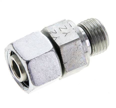 12L y M16x1.5 Acero Zincado Giratorio Recto con Rosca Macho 315 bar Junta tórica NBR Cono de Sellado Ajustable ISO 8434-1