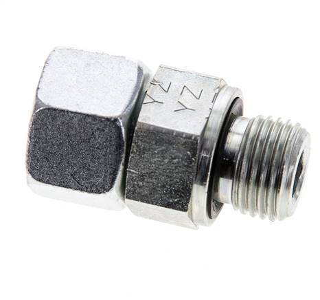 12L y M16x1.5 Acero Zincado Giratorio Recto con Rosca Macho 315 bar Junta tórica NBR Cono de Sellado Ajustable ISO 8434-1