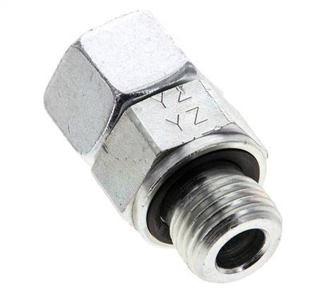 12L y M16x1.5 Acero Zincado Giratorio Recto con Rosca Macho 315 bar Junta tórica NBR Cono de Sellado Ajustable ISO 8434-1