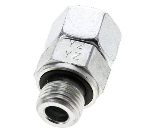 12L y M16x1.5 Acero Zincado Giratorio Recto con Rosca Macho 315 bar Junta tórica NBR Cono de Sellado Ajustable ISO 8434-1