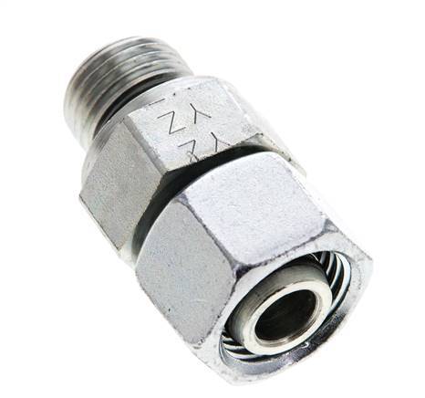 12L y M16x1.5 Acero Zincado Giratorio Recto con Rosca Macho 315 bar Junta tórica NBR Cono de Sellado Ajustable ISO 8434-1