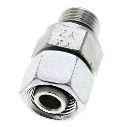 12L y M16x1.5 Acero Zincado Giratorio Recto con Rosca Macho 315 bar Junta tórica NBR Cono de Sellado Ajustable ISO 8434-1