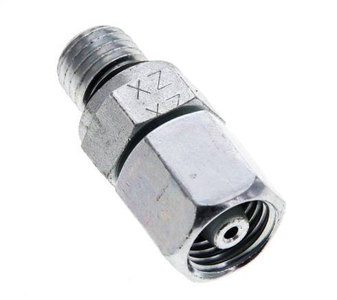 6S y M12x1.5 Acero Zincado Giratorio Recto con Rosca Macho 630 bar Junta tórica NBR Cono de Sellado Ajustable ISO 8434-1