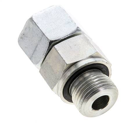 12S y M18x1.5 Acero Zincado Giratorio Recto con Rosca Macho 630 bar Junta tórica NBR Cono de Sellado Ajustable ISO 8434-1