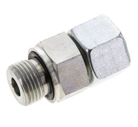 12S y M18x1.5 Acero Zincado Giratorio Recto con Rosca Macho 630 bar Junta tórica NBR Cono de Sellado Ajustable ISO 8434-1