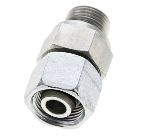 12S y M18x1.5 Acero Zincado Giratorio Recto con Rosca Macho 630 bar Junta tórica NBR Cono de Sellado Ajustable ISO 8434-1
