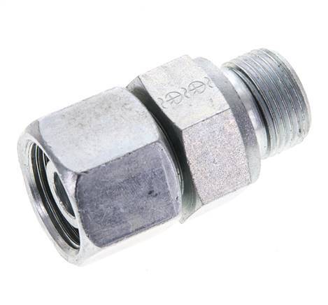 14S y M20x1.5 Acero Zincado Giratorio Recto con Rosca Macho 630 bar Junta tórica NBR Cono de Sellado Ajustable ISO 8434-1