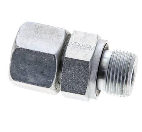 14S y M20x1.5 Acero Zincado Giratorio Recto con Rosca Macho 630 bar Junta tórica NBR Cono de Sellado Ajustable ISO 8434-1