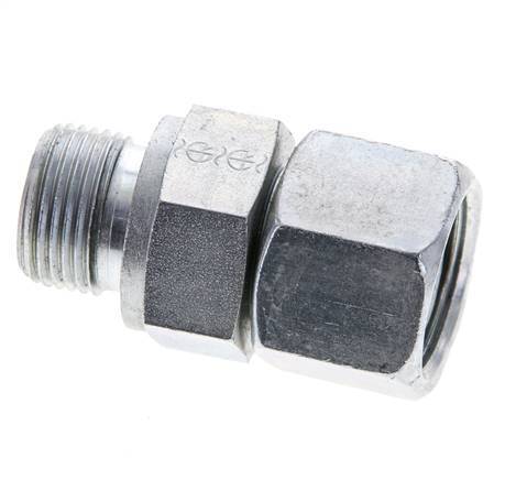 14S y M20x1.5 Acero Zincado Giratorio Recto con Rosca Macho 630 bar Junta tórica NBR Cono de Sellado Ajustable ISO 8434-1