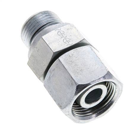 14S y M20x1.5 Acero Zincado Giratorio Recto con Rosca Macho 630 bar Junta tórica NBR Cono de Sellado Ajustable ISO 8434-1