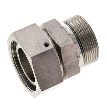 42L y M48x2 Acero Inoxidable Giratorio Recto con Rosca Macho 160 bar FKM O-ring Cone Sealing Adjustable ISO 8434-1
