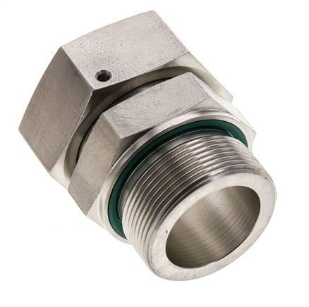 42L y M48x2 Acero Inoxidable Giratorio Recto con Rosca Macho 160 bar FKM O-ring Cone Sealing Adjustable ISO 8434-1
