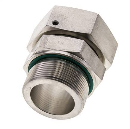 42L y M48x2 Acero Inoxidable Giratorio Recto con Rosca Macho 160 bar FKM O-ring Cone Sealing Adjustable ISO 8434-1
