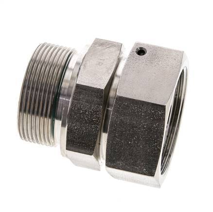 42L y M48x2 Acero Inoxidable Giratorio Recto con Rosca Macho 160 bar FKM O-ring Cone Sealing Adjustable ISO 8434-1