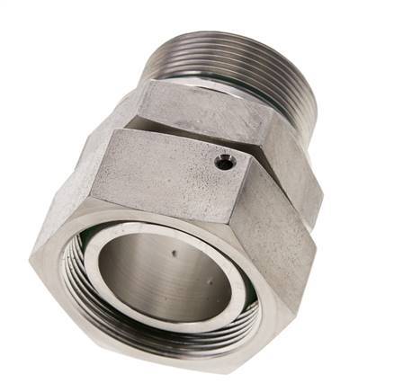 42L y M48x2 Acero Inoxidable Giratorio Recto con Rosca Macho 160 bar FKM O-ring Cone Sealing Adjustable ISO 8434-1