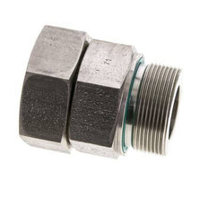 38S y M48x2 Rótula recta de acero inoxidable con rosca macho 315 bar Junta tórica de FKM Cono de sellado ajustable ISO 8434-1