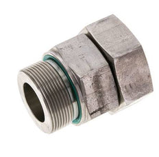 38S y M48x2 Rótula recta de acero inoxidable con rosca macho 315 bar Junta tórica de FKM Cono de sellado ajustable ISO 8434-1