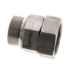 38S y M48x2 Rótula recta de acero inoxidable con rosca macho 315 bar Junta tórica de FKM Cono de sellado ajustable ISO 8434-1
