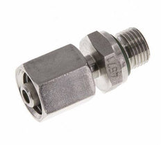 Rótula recta de acero inoxidable 6L y G1/8'' con rosca macho 315 bar FKM ajustable ISO 8434-1