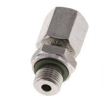Rótula recta de acero inoxidable 6L y G1/8'' con rosca macho 315 bar FKM ajustable ISO 8434-1