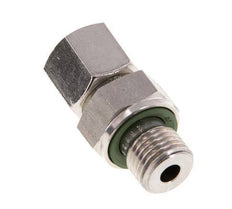 Rótula recta de acero inoxidable de 8L y G1/4'' con rosca macho 315 bar FKM ajustable ISO 8434-1