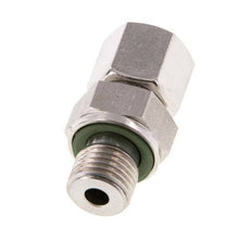 Rótula recta de acero inoxidable de 8L y G1/4'' con rosca macho 315 bar FKM ajustable ISO 8434-1