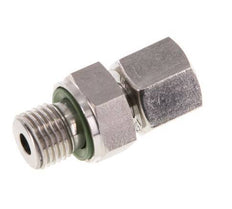 Rótula recta de acero inoxidable de 8L y G1/4'' con rosca macho 315 bar FKM ajustable ISO 8434-1