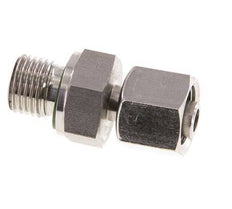 Rótula recta de acero inoxidable de 8L y G1/4'' con rosca macho 315 bar FKM ajustable ISO 8434-1