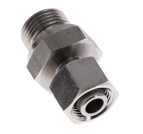 12L y G1/2'' Acero Inoxidable Giratorio Recto con Rosca Macho 315 bar FKM Ajustable ISO 8434-1
