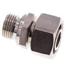 Rótula recta de acero inoxidable 18L y G1/2'' con rosca macho 315 bar FKM ajustable ISO 8434-1
