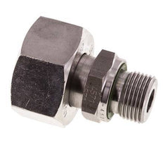 Rótula recta de acero inoxidable 18L y G3/8'' con rosca macho 315 bar FKM ajustable ISO 8434-1