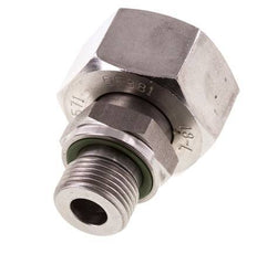 Rótula recta de acero inoxidable 18L y G3/8'' con rosca macho 315 bar FKM ajustable ISO 8434-1