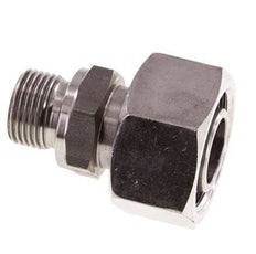 Rótula recta de acero inoxidable 18L y G3/8'' con rosca macho 315 bar FKM ajustable ISO 8434-1