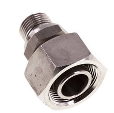Rótula recta de acero inoxidable 18L y G3/8'' con rosca macho 315 bar FKM ajustable ISO 8434-1