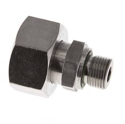 22L y G3/8'' Acero Inoxidable Giratorio Recto con Rosca Macho 160 bar FKM Ajustable ISO 8434-1