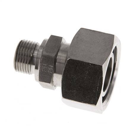 22L y G3/8'' Acero Inoxidable Giratorio Recto con Rosca Macho 160 bar FKM Ajustable ISO 8434-1