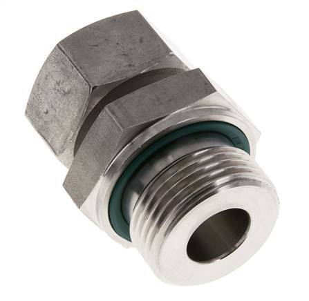 22L & G1'' Acero inoxidable Rótula recta con rosca macho 160 bar FKM Ajustable ISO 8434-1