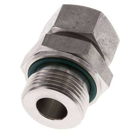 22L & G1'' Acero inoxidable Rótula recta con rosca macho 160 bar FKM Ajustable ISO 8434-1
