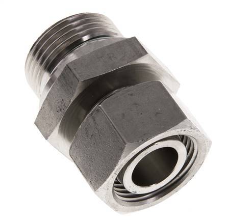 22L & G1'' Acero inoxidable Rótula recta con rosca macho 160 bar FKM Ajustable ISO 8434-1