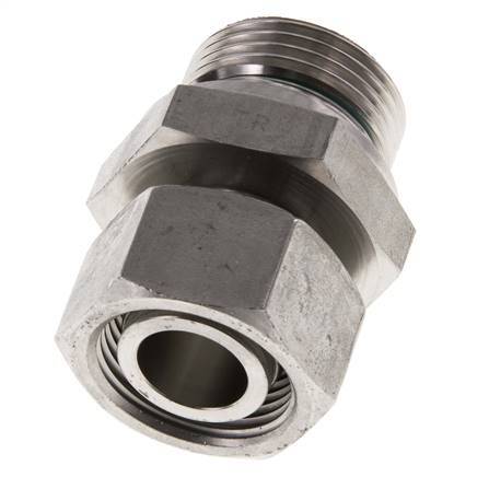 22L & G1'' Acero inoxidable Rótula recta con rosca macho 160 bar FKM Ajustable ISO 8434-1