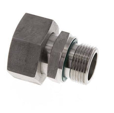 Rótula recta de acero inoxidable 28L y G3/4'' con rosca macho 160 bar FKM ajustable ISO 8434-1