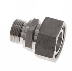Rótula recta de acero inoxidable 28L y G3/4'' con rosca macho 160 bar FKM ajustable ISO 8434-1