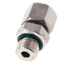 10S y G3/8'' Eslabón giratorio recto de acero inoxidable con rosca macho 630 bar FKM ajustable ISO 8434-1