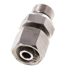 10S y G3/8'' Eslabón giratorio recto de acero inoxidable con rosca macho 630 bar FKM ajustable ISO 8434-1